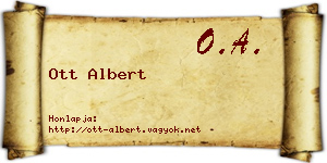 Ott Albert névjegykártya